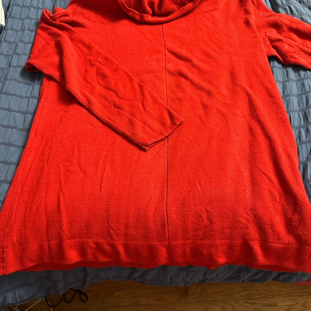 Croft & Barrow Vibrant Red Cowl Neck Sweater
